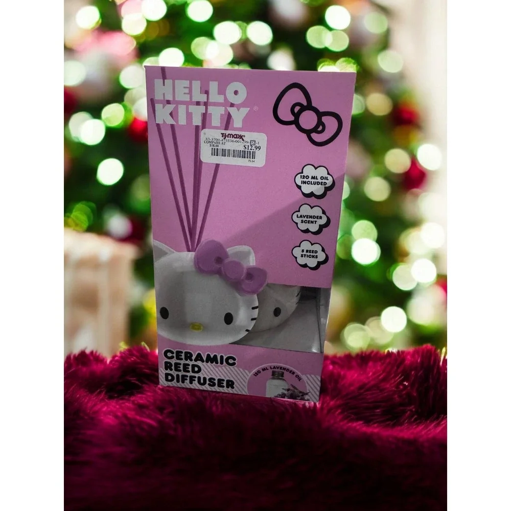 Hello Kitty Ceramic Reed Diffuser Lavender Scent 120 ML Oil Included